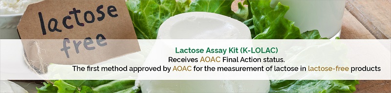 Lactose Assay Kit receives AOAC Final Action Status
