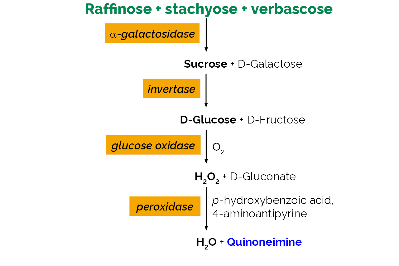 Raffinose/Sucrose/D-Glucose Assay Kit (K-RAFGL) Scheme