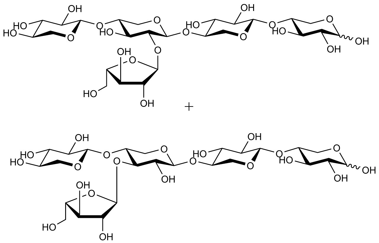 33-alpha-L- plus 23-alpha-L-Arabinofuranosyl-xylotetraose (XA3XX/XA2XX) mixture (O-XAXXMIX) 33-alpha-L- plus 23-alpha-L-Arabinofuranosyl-xylotetraose (XA3XX/XA2XX) mixture (O-XAXXMIX)